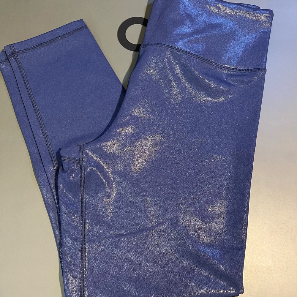 ZYIA Metallic Navy Light n Tight Leggings – Size 12